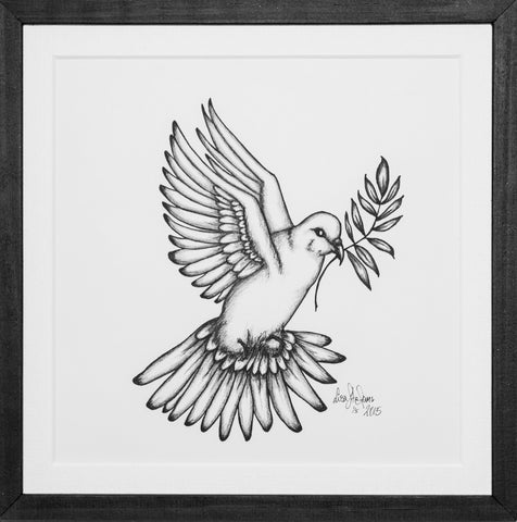 White Dove with Olive branch